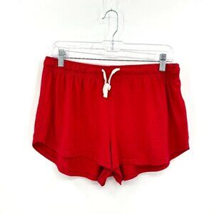 JUICY COUTURE Black Label Sleep Red Comfy Cozy Pajama Lounge Shorts Size Large